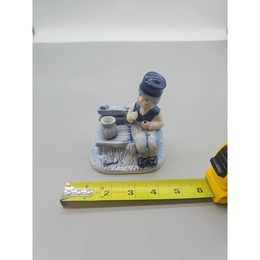 Blue Delft Fishing‎ Dutch Boy Figurine